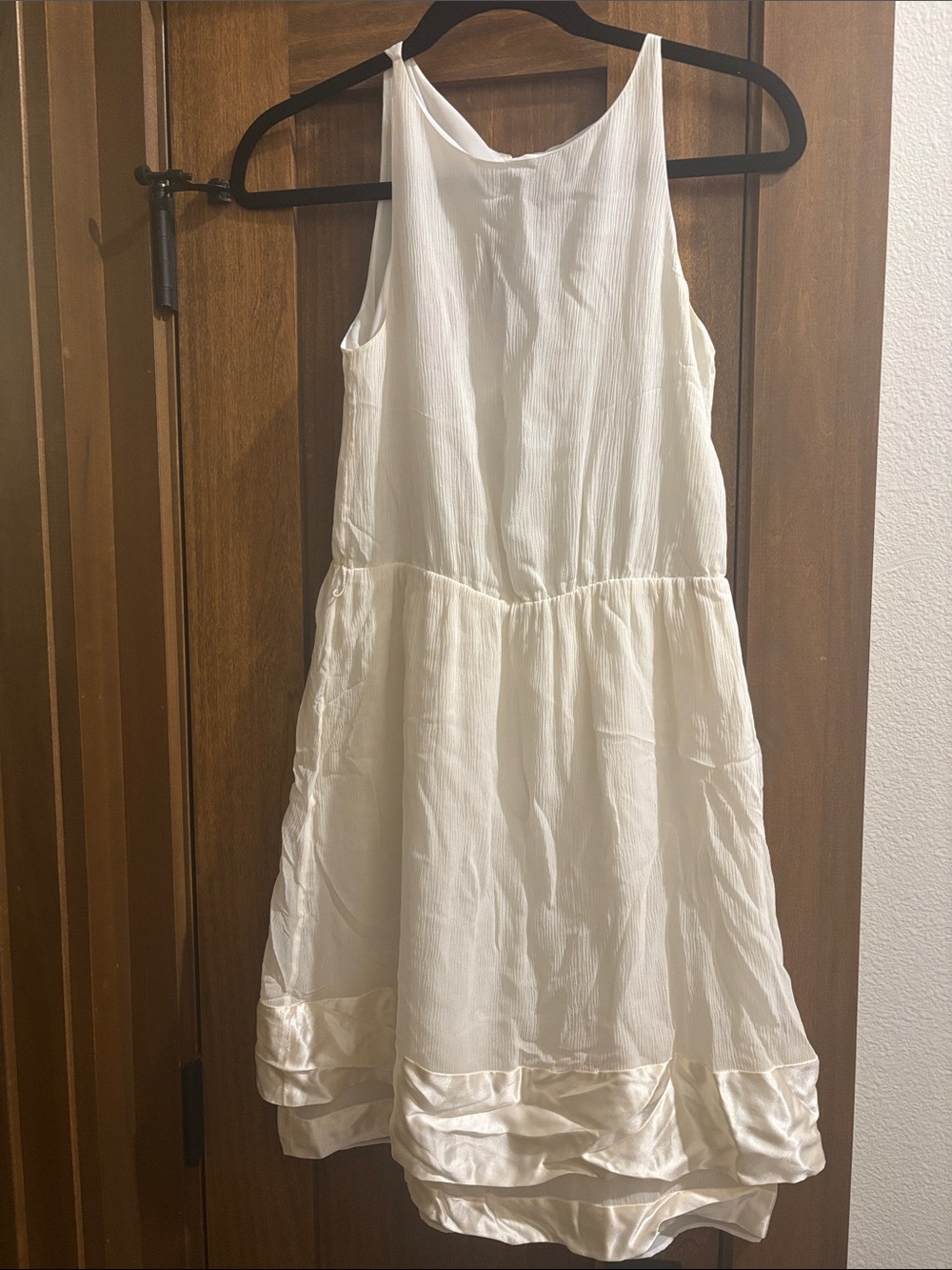 Banana Republic White Tiered Mini Dress